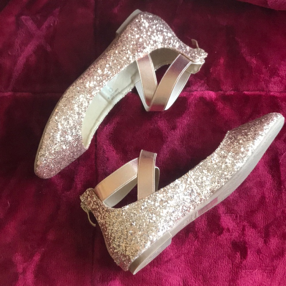 Gold Glitter Flats